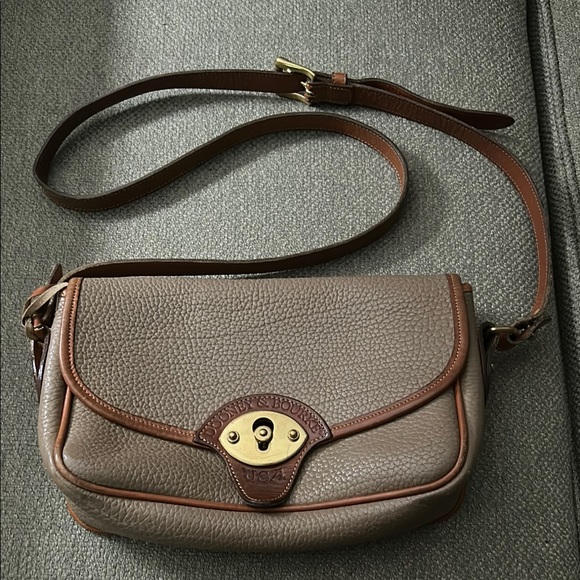 Dooney & Bourke Handbags - Dooney & Bourke Brown Crossbody Bag with Gold Hardware
